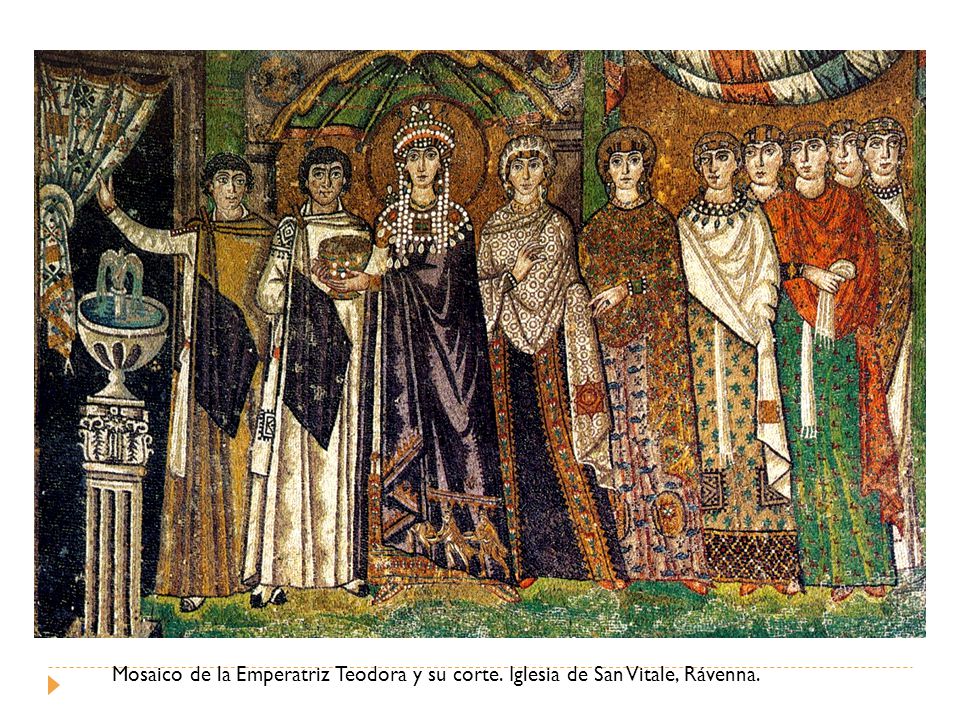 Mosaico de la Emperatriz Teodora y su corte