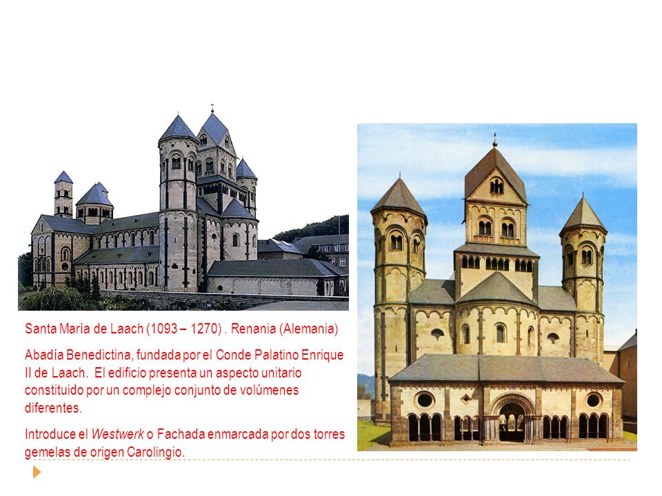 Santa María de Laach (1093 – 1270) . Renania (Alemania)