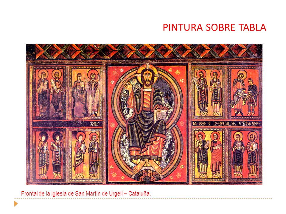 PINTURA SOBRE TABLA Frontal de la Iglesia de San Martín de Urgell – Cataluña.