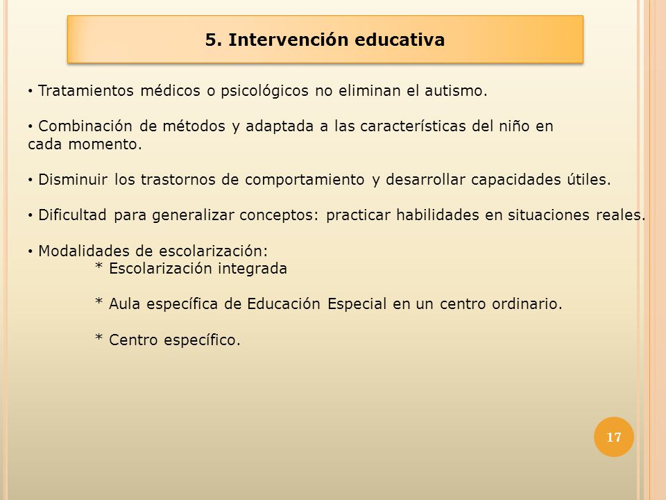 5. Intervención educativa