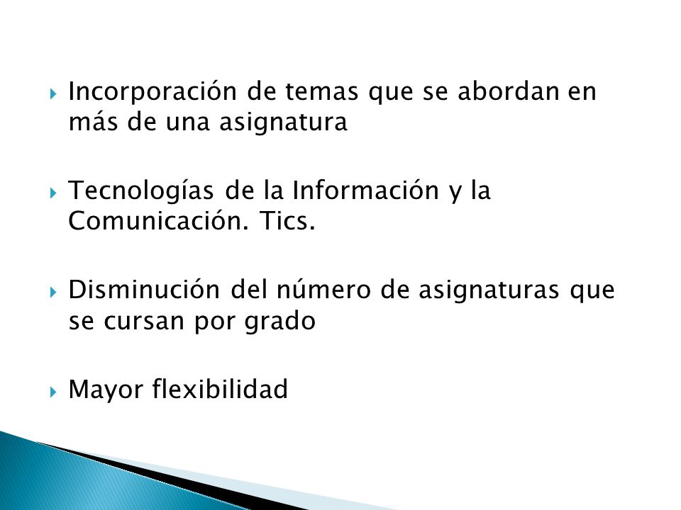 Incorporación de temas que se abordan en más de una asignatura