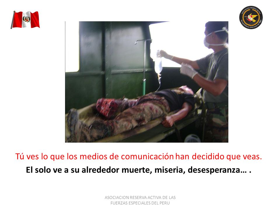 El solo ve a su alrededor muerte, miseria, desesperanza… .