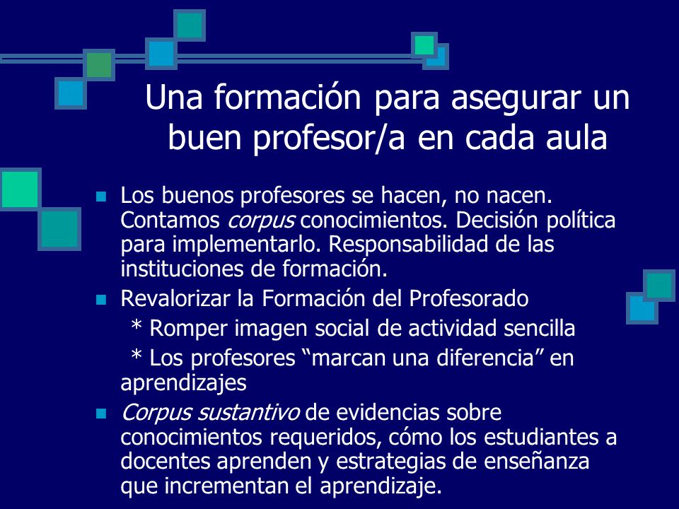 Una formación para asegurar un buen profesor/a en cada aula