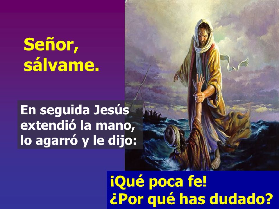 Señor, sálvame. ¡Qué poca fe! ¿Por qué has dudado