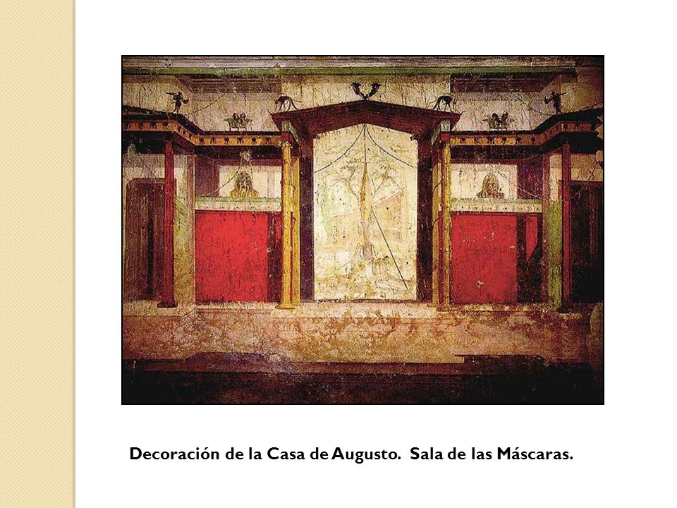 Decoración de la Casa de Augusto. Sala de las Máscaras.