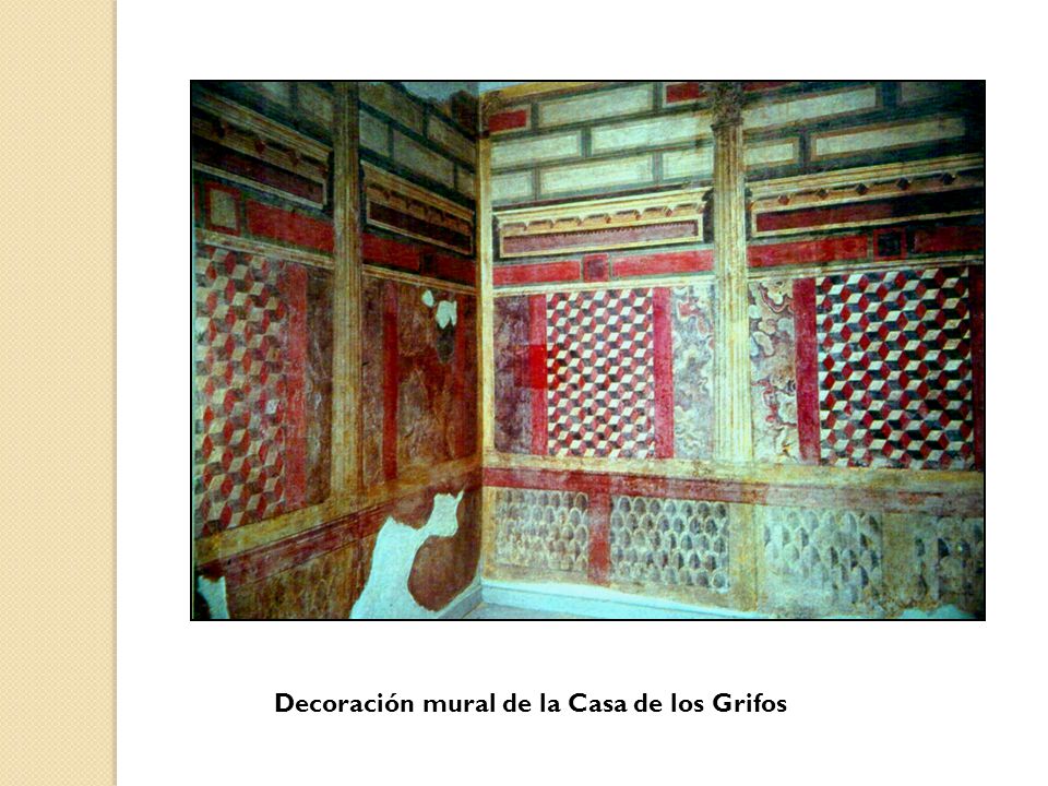 Decoración mural de la Casa de los Grifos