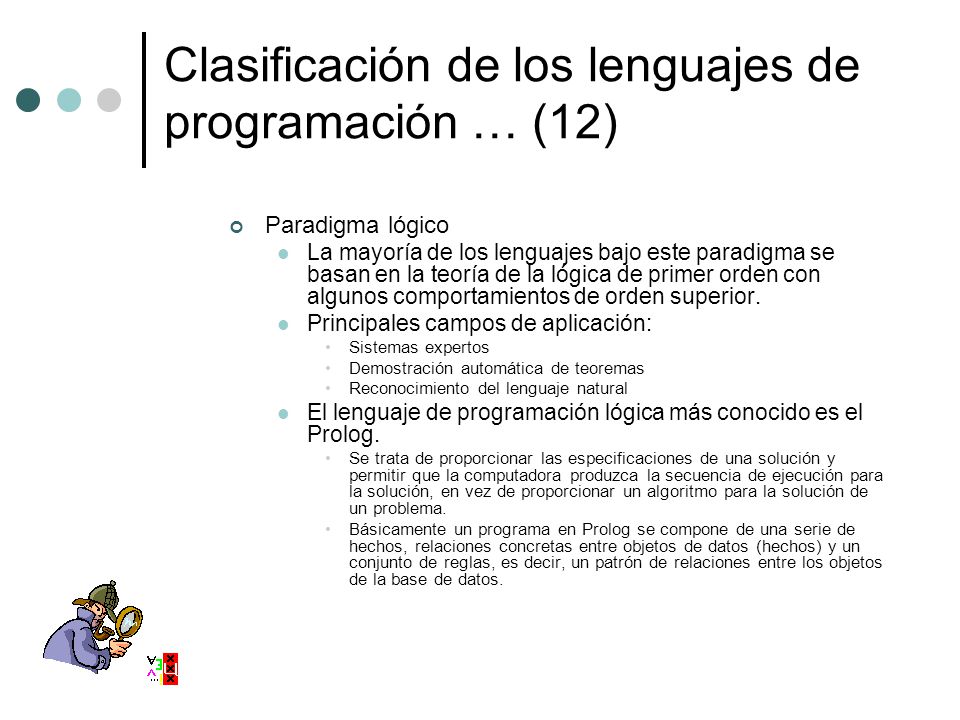 Clasificación de los lenguajes de programación … (12)