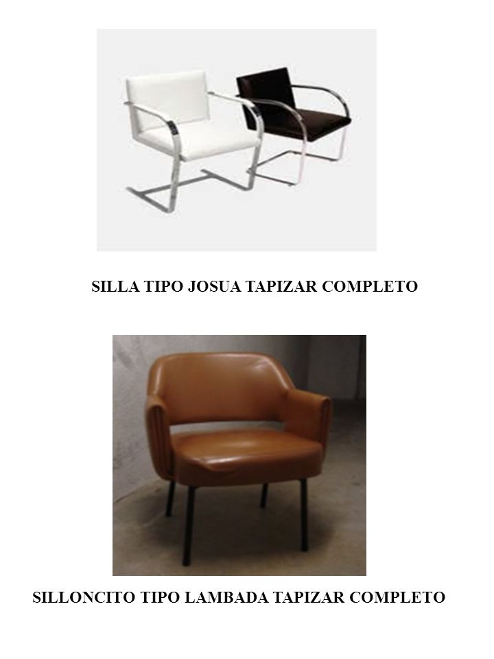 SILLA TIPO JOSUA TAPIZAR COMPLETO