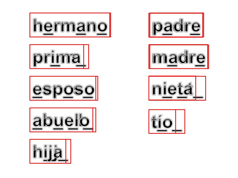 h_rm_n_ hermano p_dr_ padre prima pr_m_ m_dr_ madre esposo _sp_s_