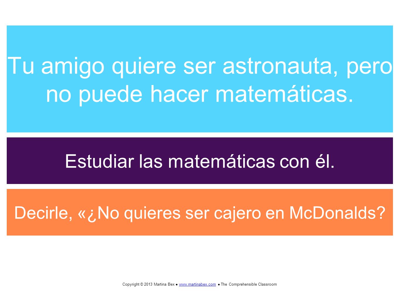 Tu amigo quiere ser astronauta, pero no puede hacer matemáticas.