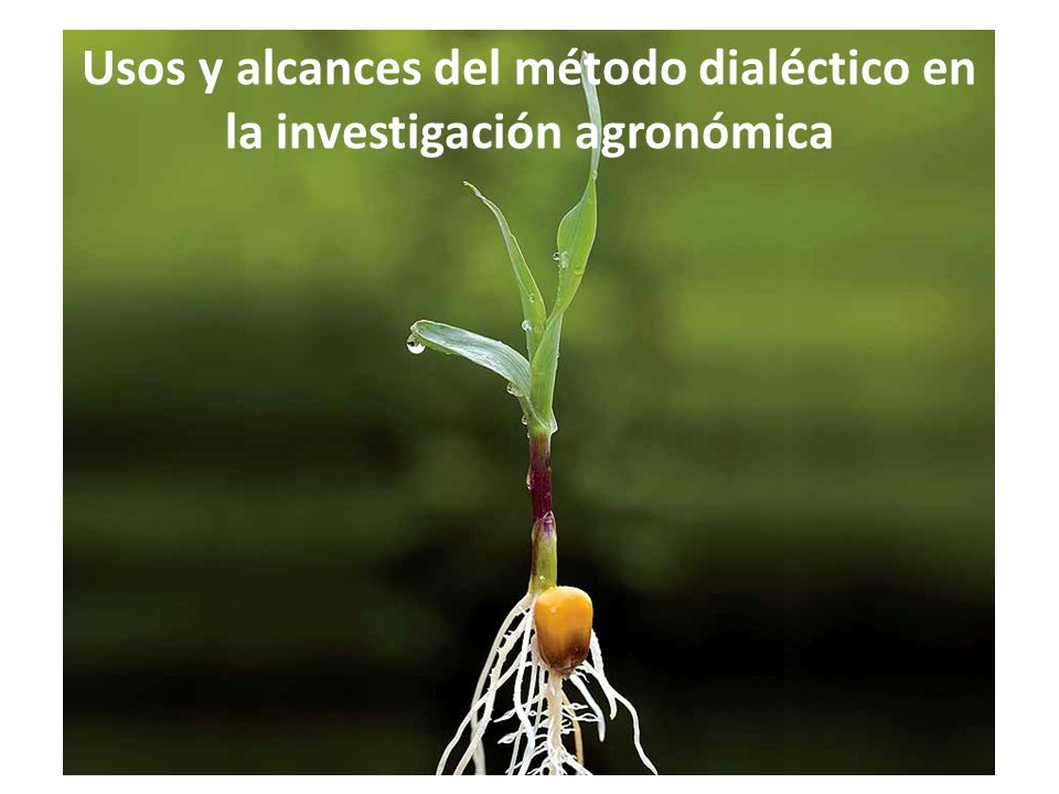 Usos y alcances del método dialéctico en la investigación agronómica