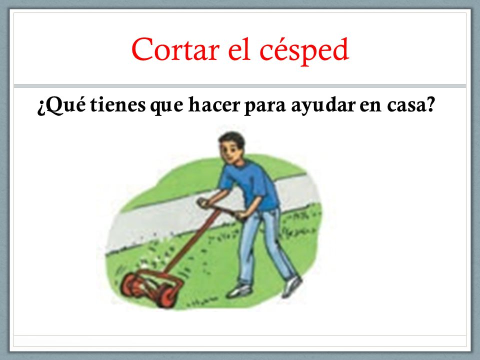 Cortar el césped ¿Qué tienes que hacer para ayudar en casa