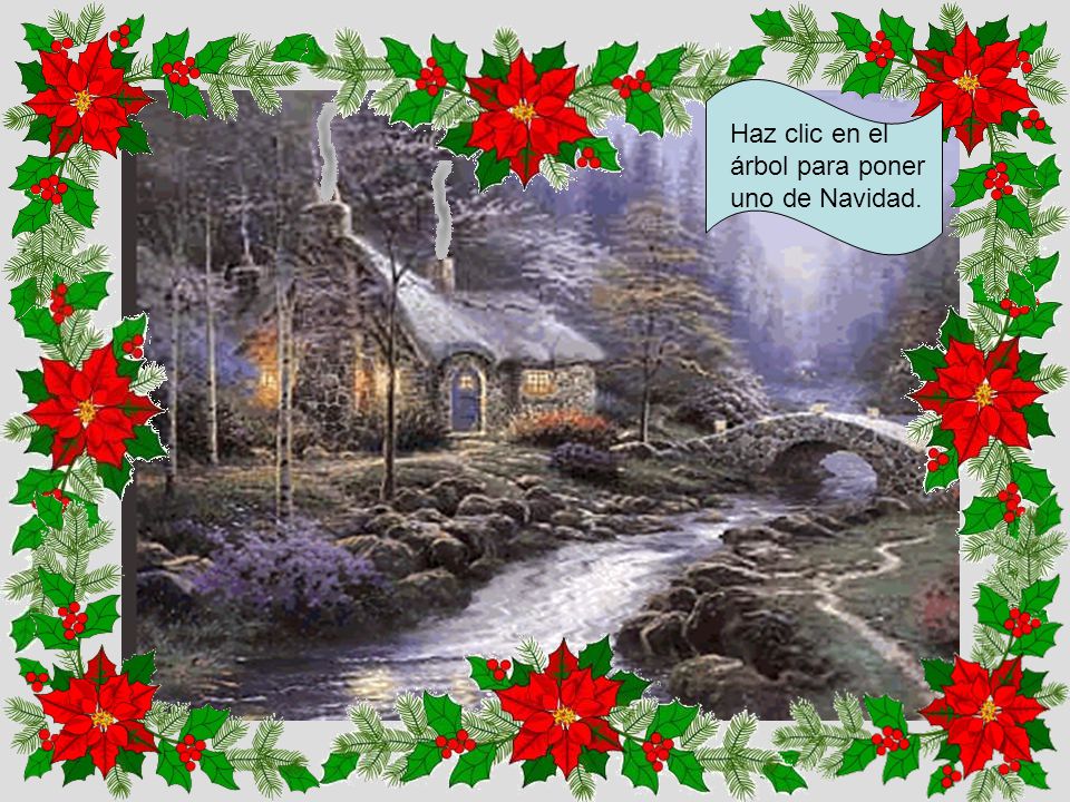 Haz clic en el árbol para poner uno de Navidad.