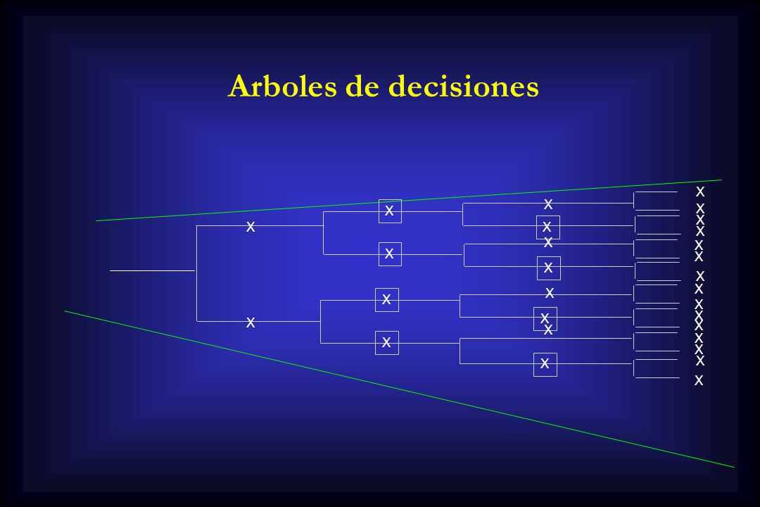 Arboles de decisiones X X X X X X X X X X X X X X X X X X X X X X X X
