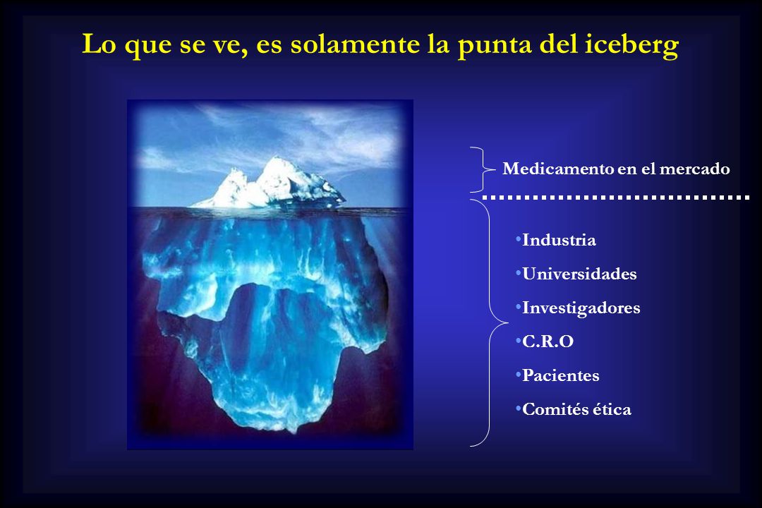 Lo que se ve, es solamente la punta del iceberg