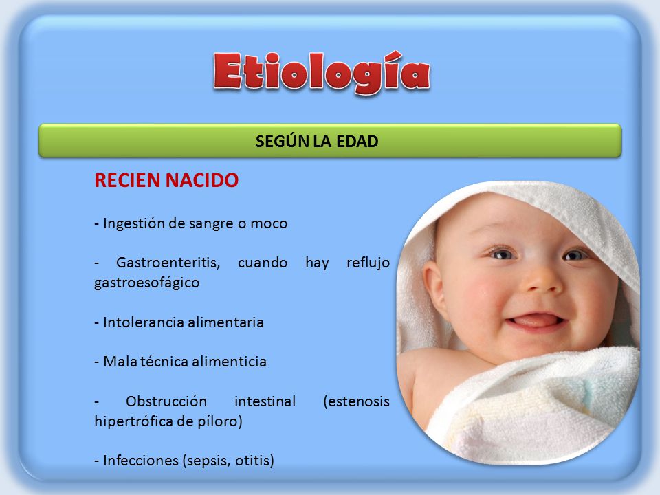 Etiología RECIEN NACIDO SEGÚN LA EDAD - Ingestión de sangre o moco