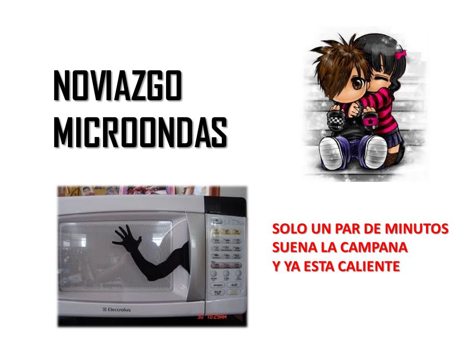 NOVIAZGO MICROONDAS SOLO UN PAR DE MINUTOS SUENA LA CAMPANA