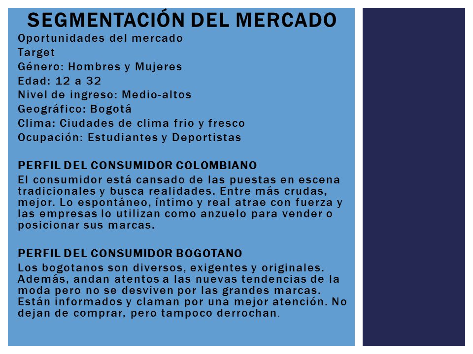 SEGMENTACIÓN DEL MERCADO