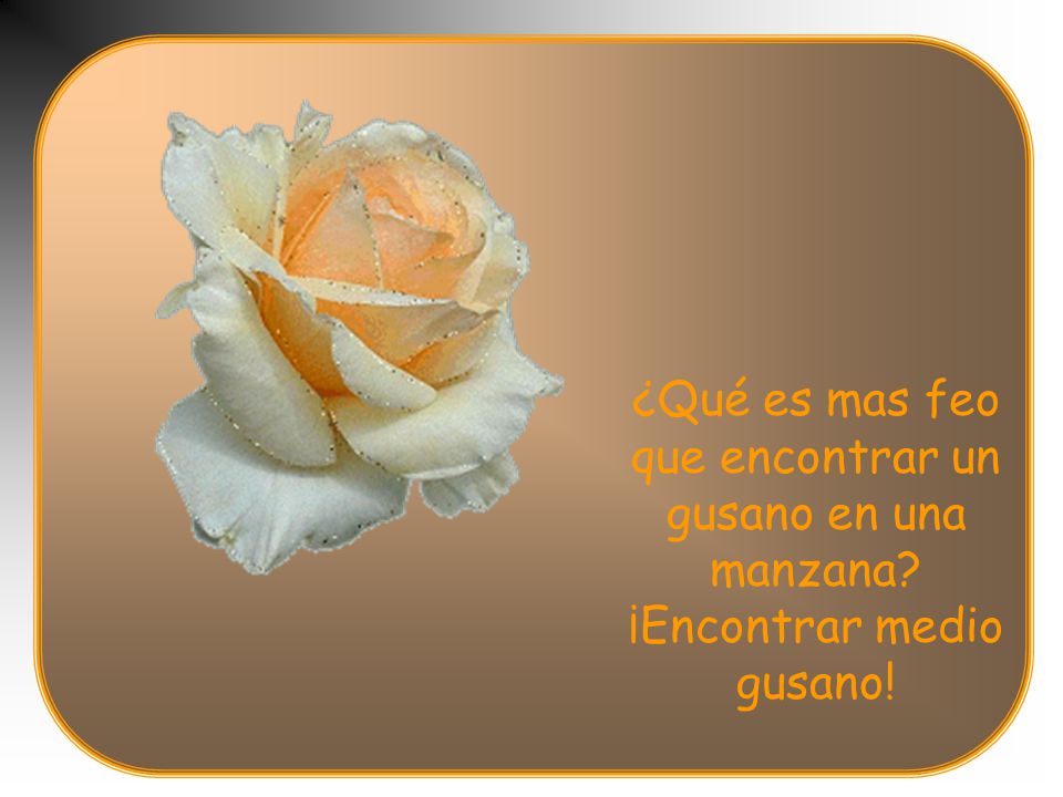 ¿Qué es mas feo que encontrar un gusano en una manzana