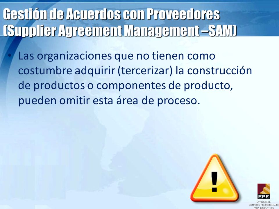 Gestión de Acuerdos con Proveedores (Supplier Agreement Management –SAM)