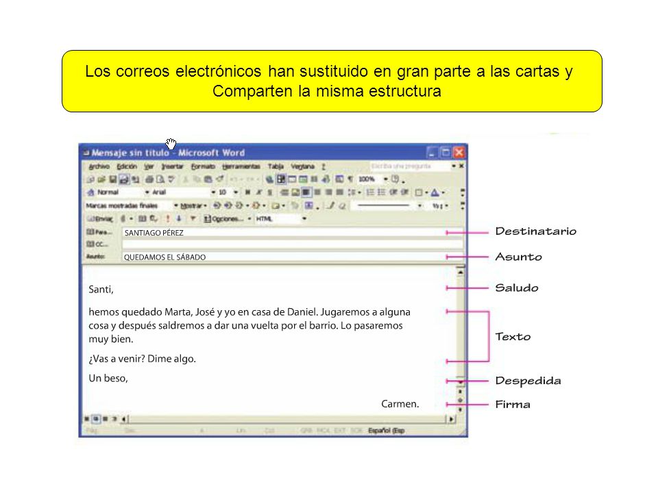 Los correos electrónicos han sustituido en gran parte a las cartas y