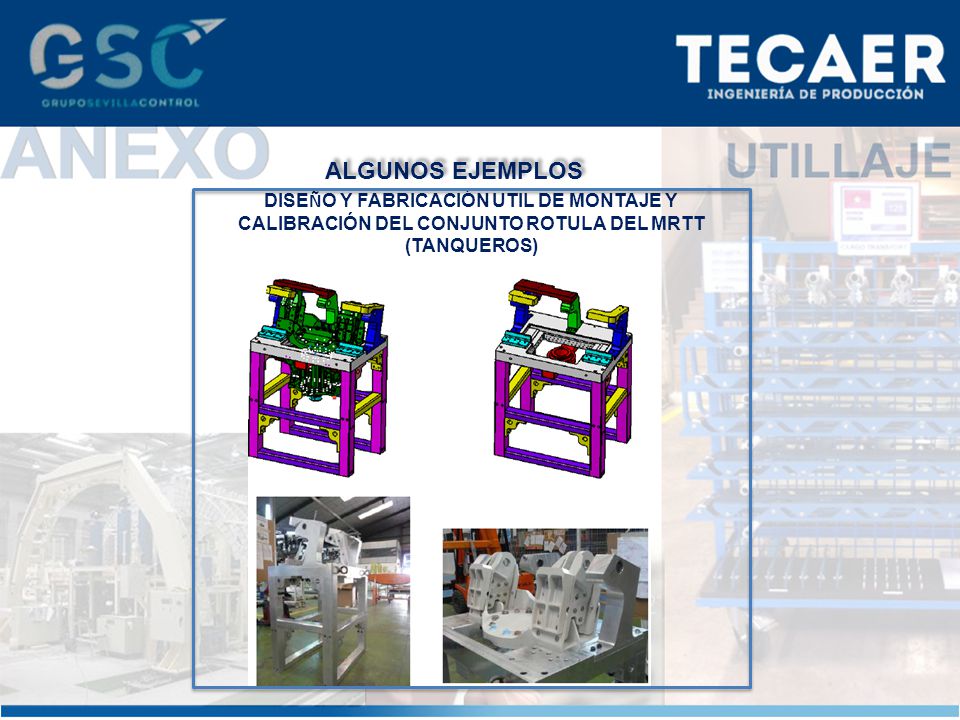 ALGUNOS EJEMPLOS DISEÑO Y FABRICACIÓN UTIL DE MONTAJE Y CALIBRACIÓN DEL CONJUNTO ROTULA DEL MRTT (TANQUEROS)