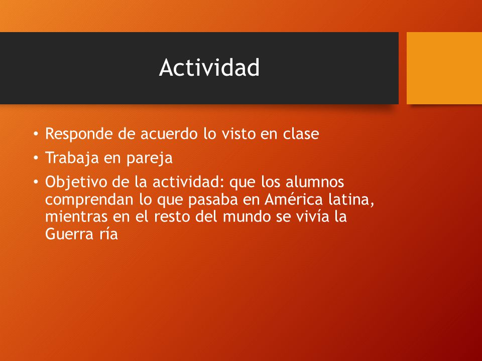 Actividad Responde de acuerdo lo visto en clase Trabaja en pareja