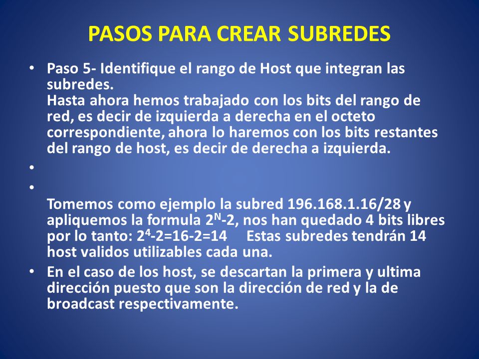 PASOS PARA CREAR SUBREDES