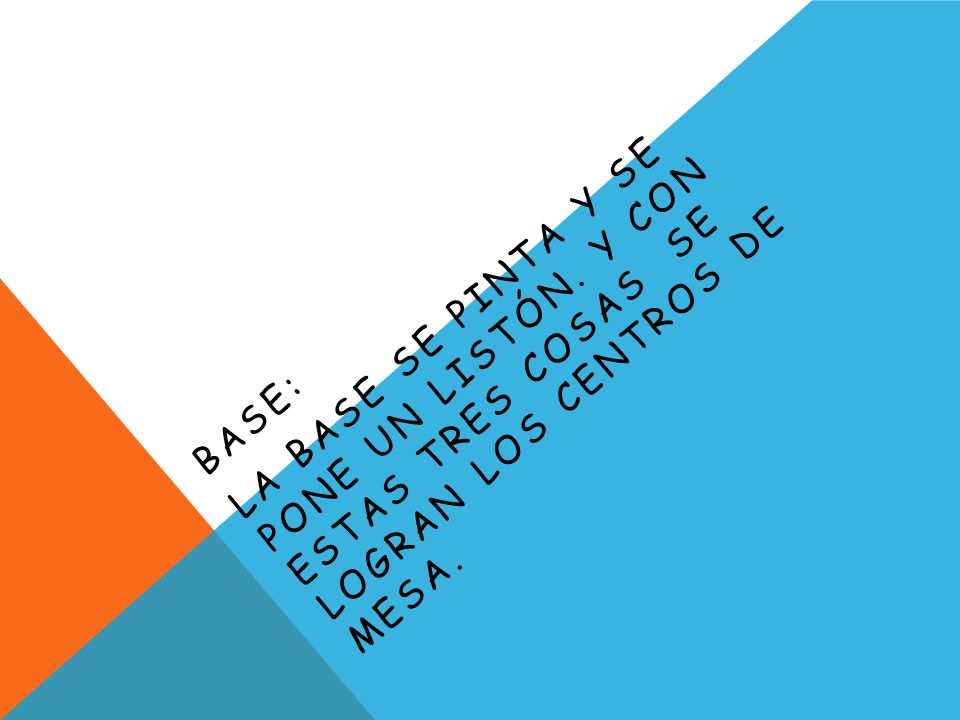La base se pinta y se pone un listón