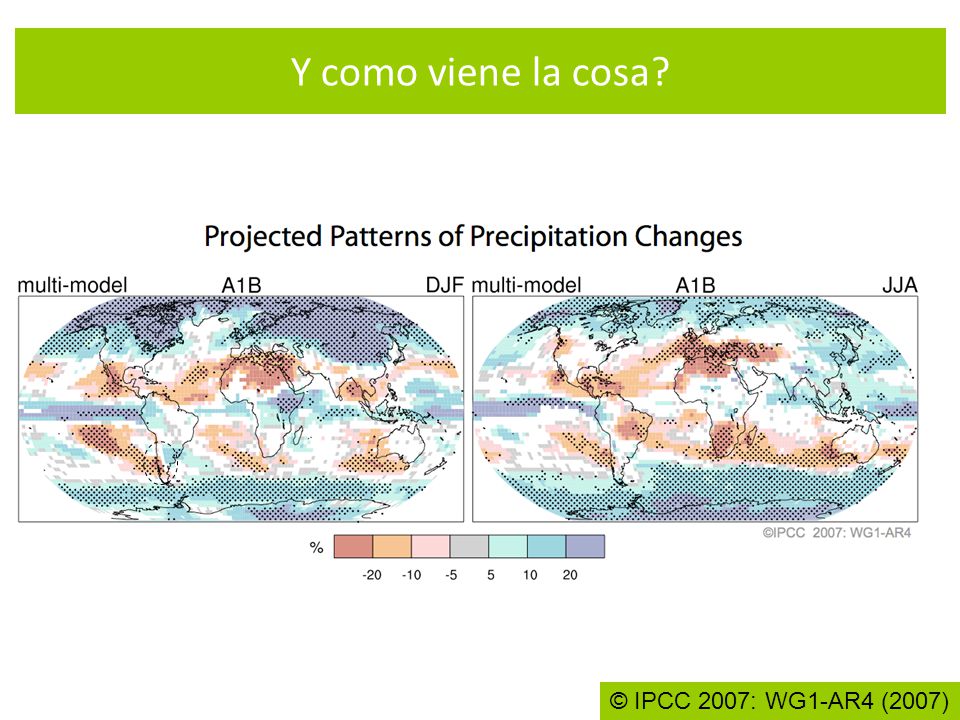Y como viene la cosa © IPCC 2007: WG1-AR4 (2007)
