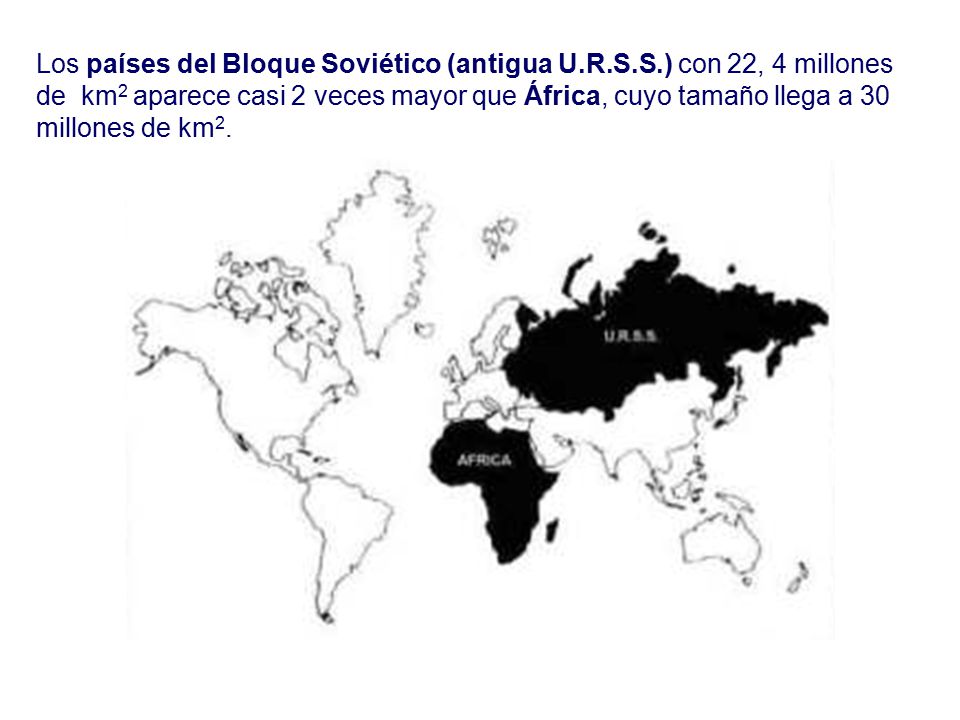 Los países del Bloque Soviético (antigua U. R. S. S