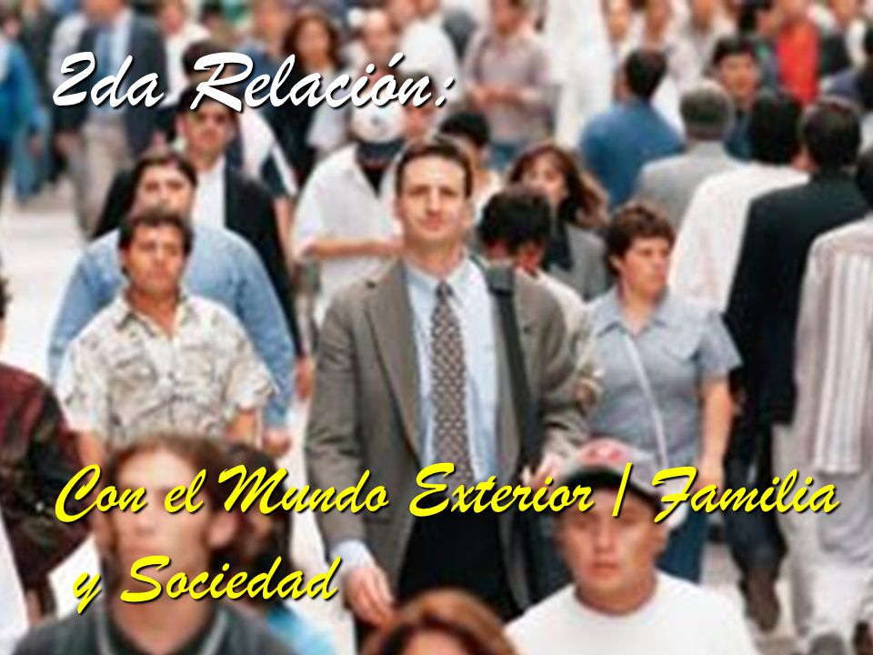 2da Relación: Con el Mundo Exterior / Familia y Sociedad