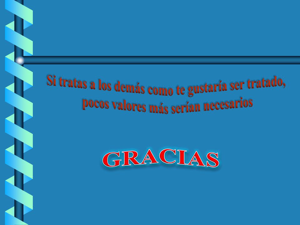 Si tratas a los demás como te gustaría ser tratado,