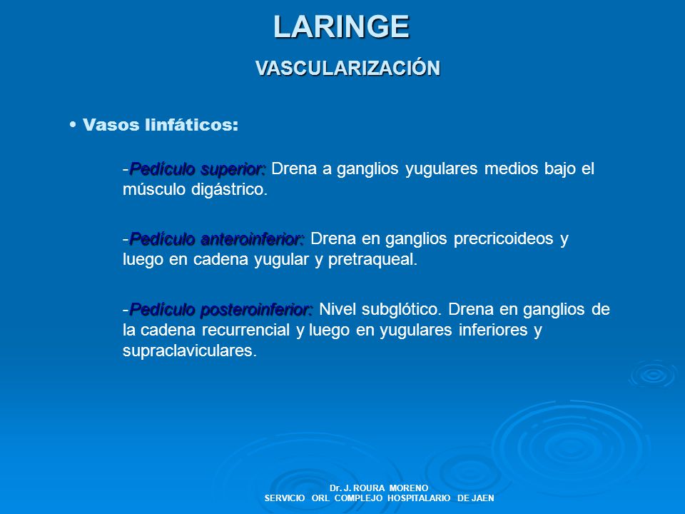 Dr. J. ROURA MORENO SERVICIO ORL COMPLEJO HOSPITALARIO DE JAEN
