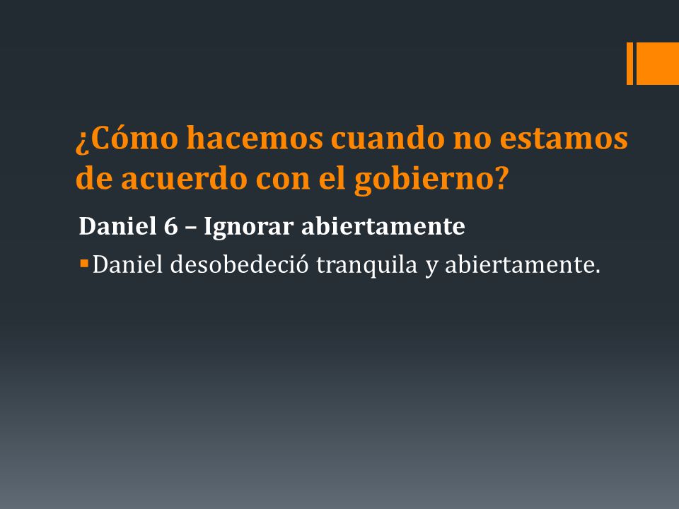 ¿Cómo hacemos cuando no estamos de acuerdo con el gobierno