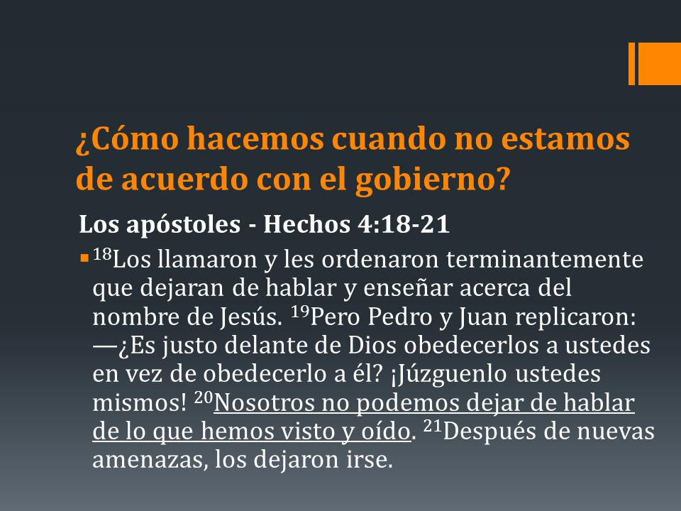 ¿Cómo hacemos cuando no estamos de acuerdo con el gobierno