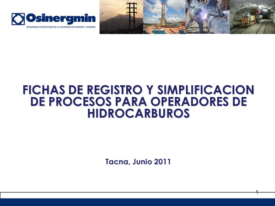 FICHAS DE REGISTRO Y SIMPLIFICACION DE PROCESOS PARA OPERADORES DE HIDROCARBUROS