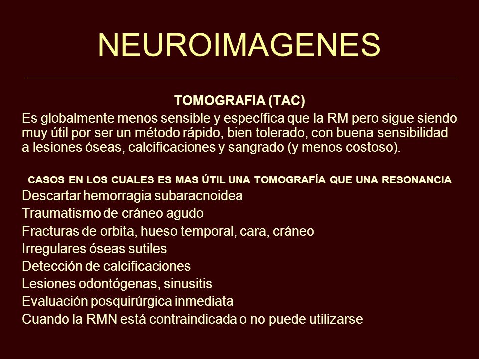 CASOS EN LOS CUALES ES MAS ÚTIL UNA TOMOGRAFÍA QUE UNA RESONANCIA