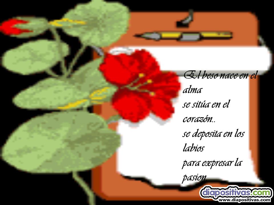 El beso nace en el alma se sitúa en el corazón