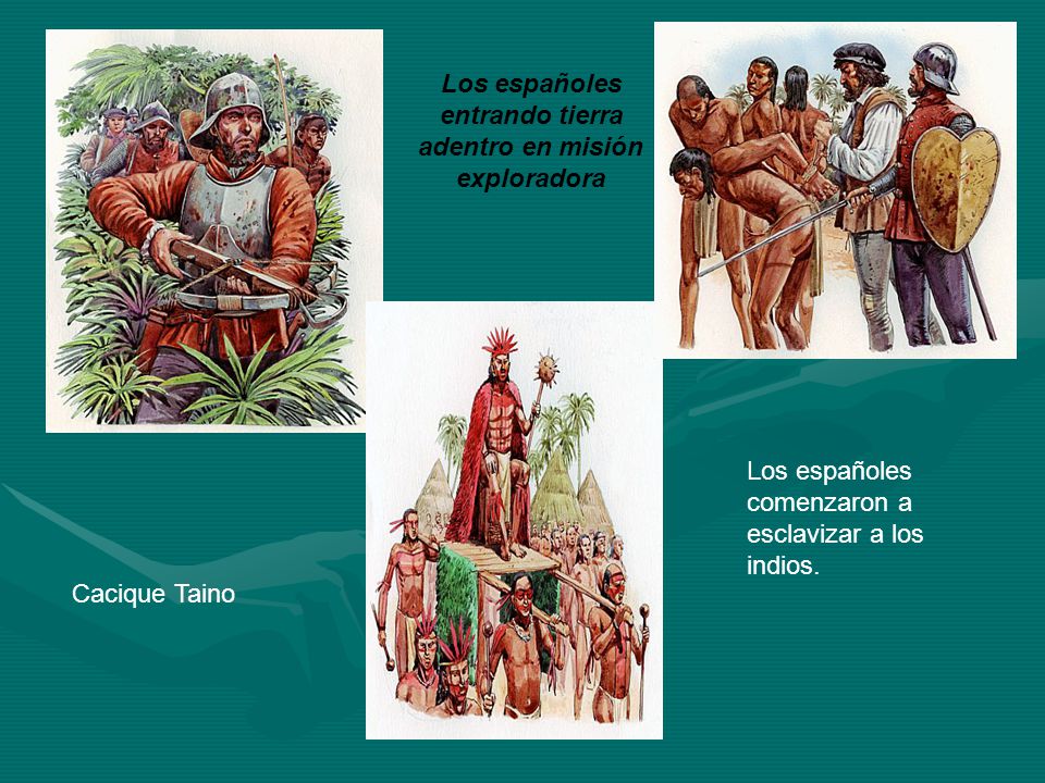 Los españoles entrando tierra adentro en misión exploradora
