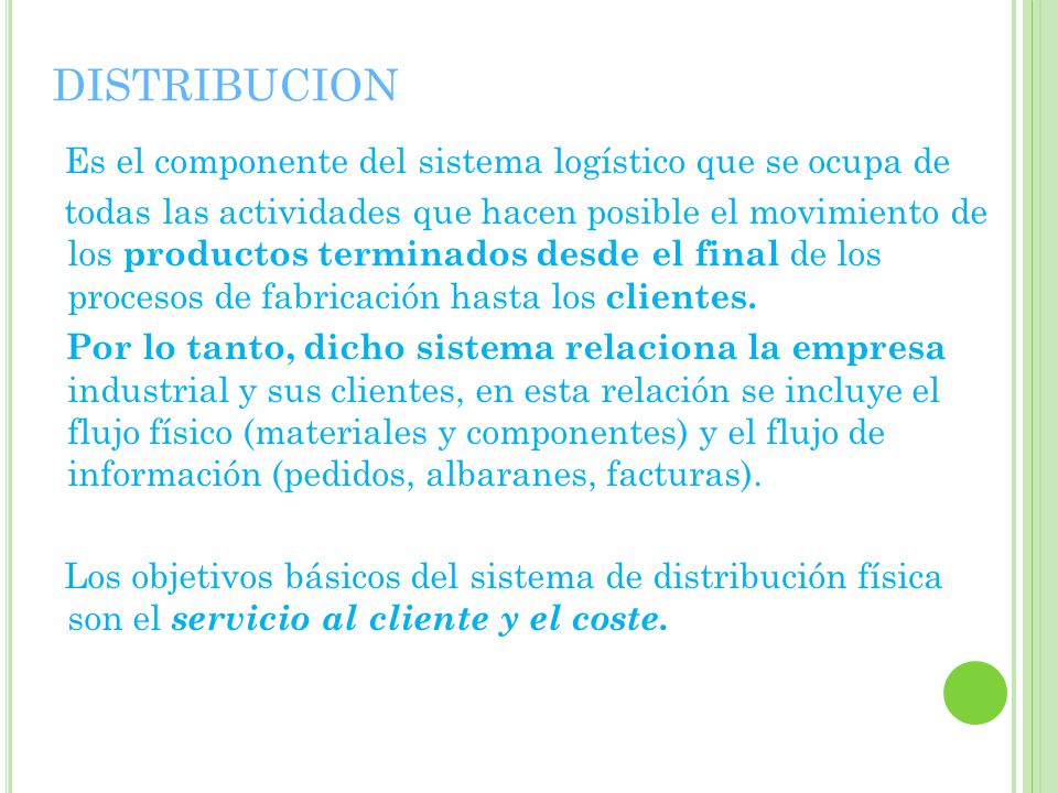 DISTRIBUCION