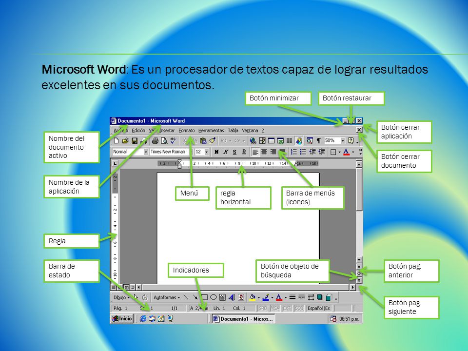 Microsoft Word: Es un procesador de textos capaz de lograr resultados excelentes en sus documentos.