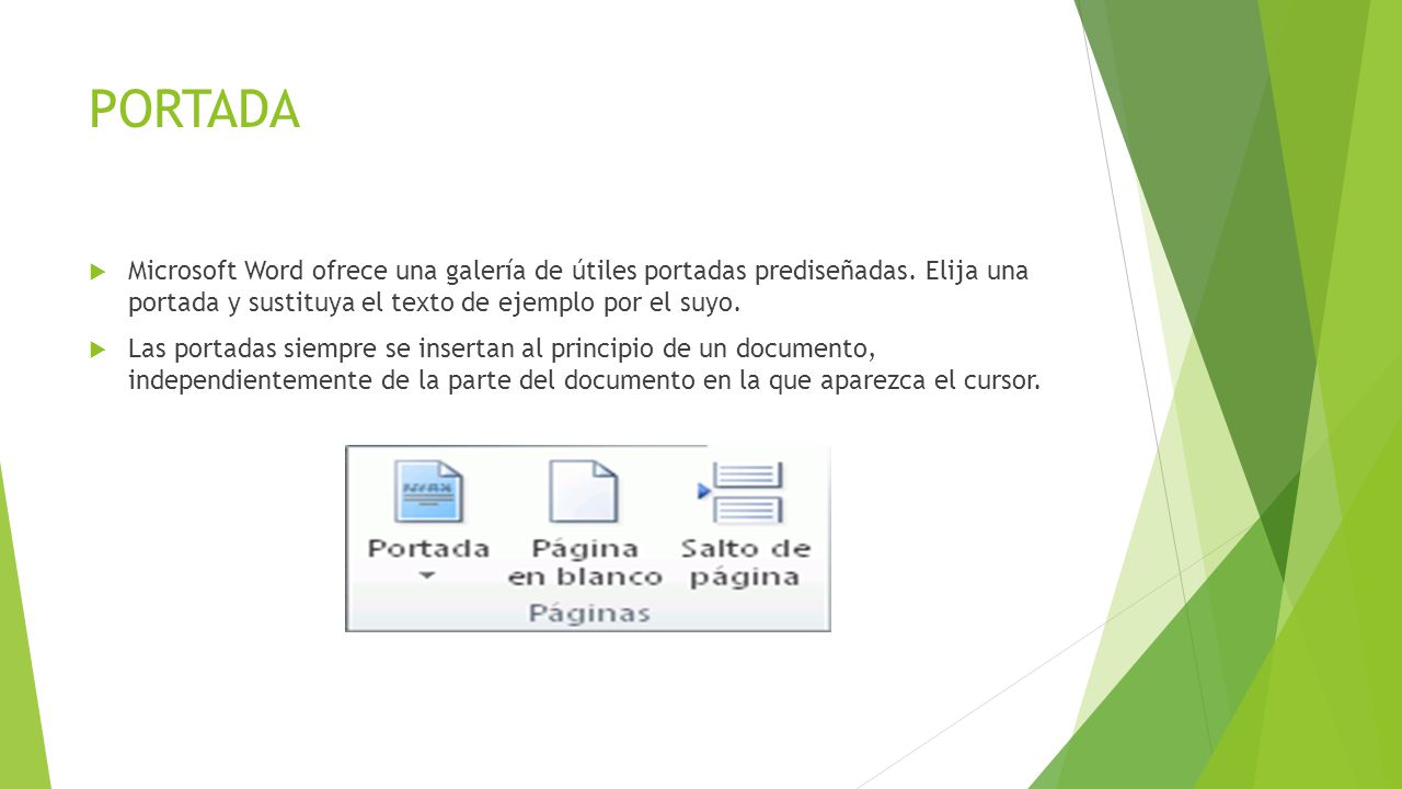 PORTADA Microsoft Word ofrece una galería de útiles portadas prediseñadas. Elija una portada y sustituya el texto de ejemplo por el suyo.