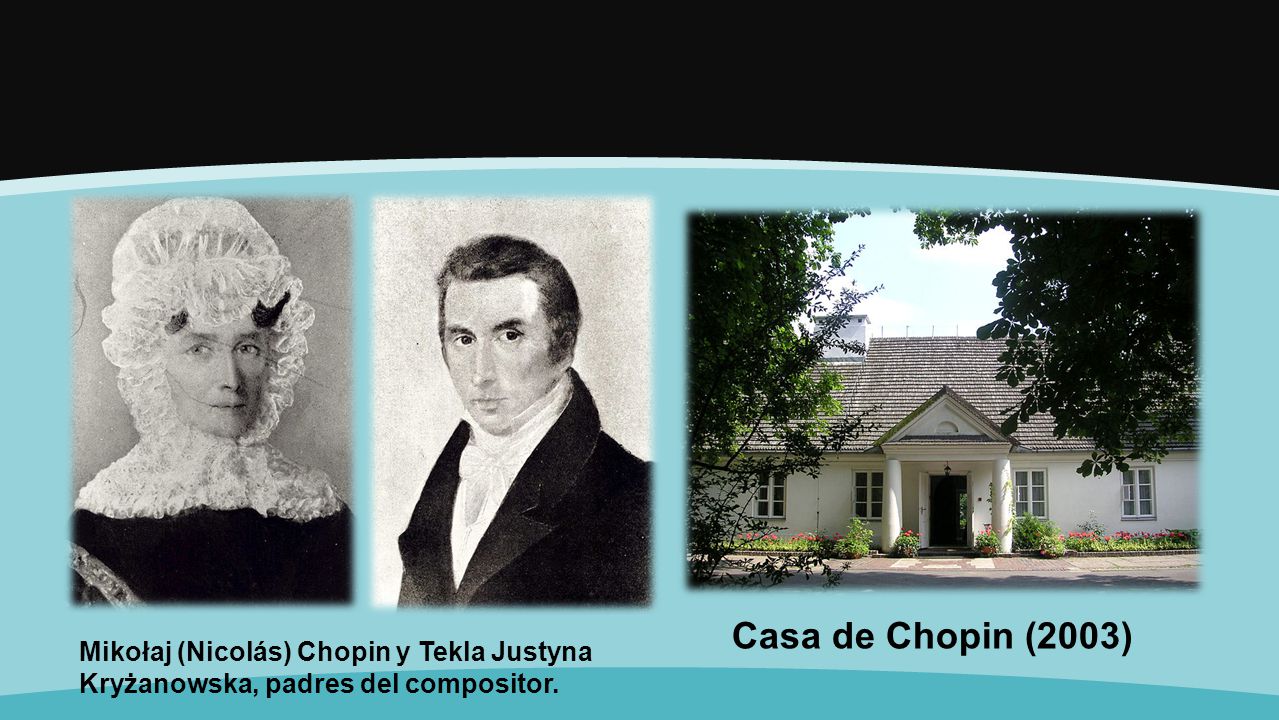 Casa de Chopin (2003) Mikołaj (Nicolás) Chopin y Tekla Justyna Kryżanowska, padres del compositor.
