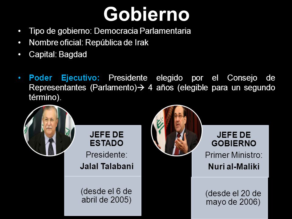 Gobierno Tipo de gobierno: Democracia Parlamentaria