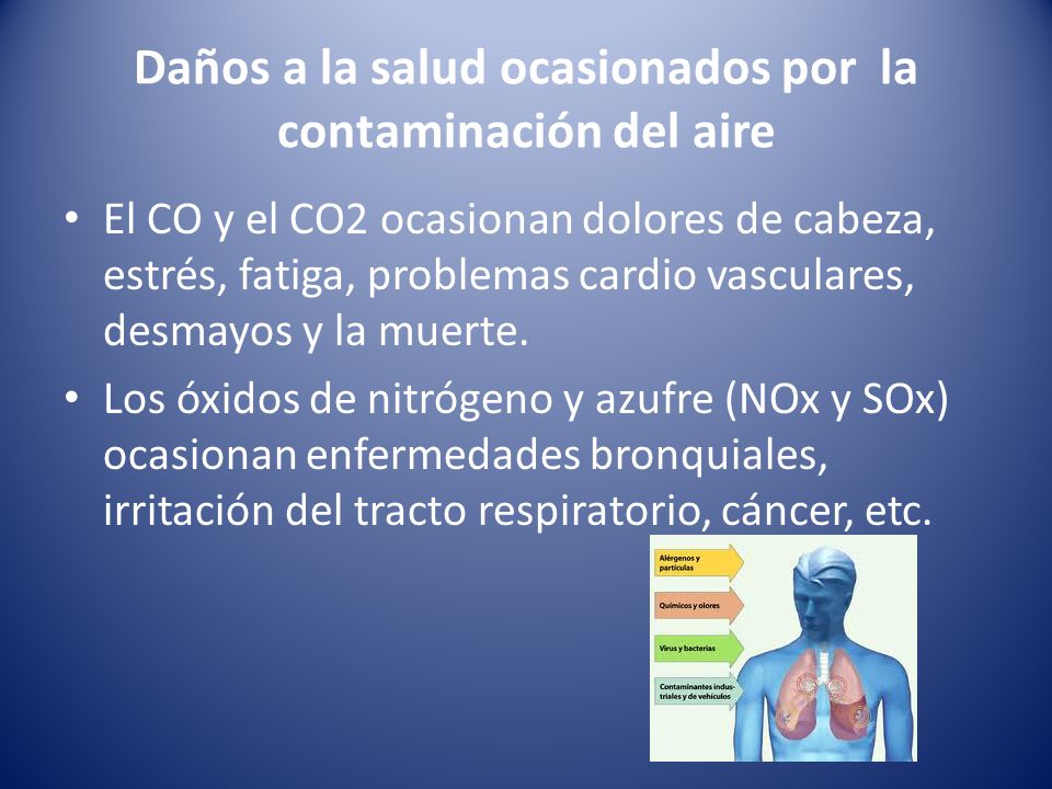 Daños a la salud ocasionados por la contaminación del aire