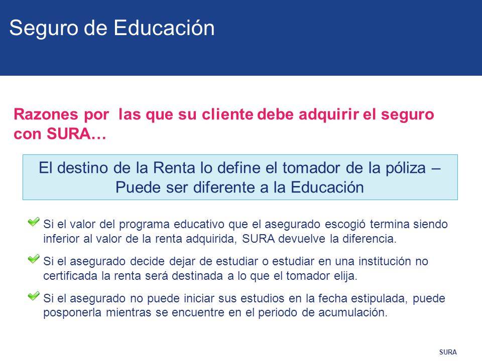 Seguro de Educación Razones por las que su cliente debe adquirir el seguro con SURA…