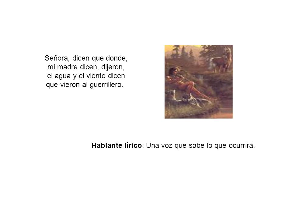 el agua y el viento dicen que vieron al guerrillero.