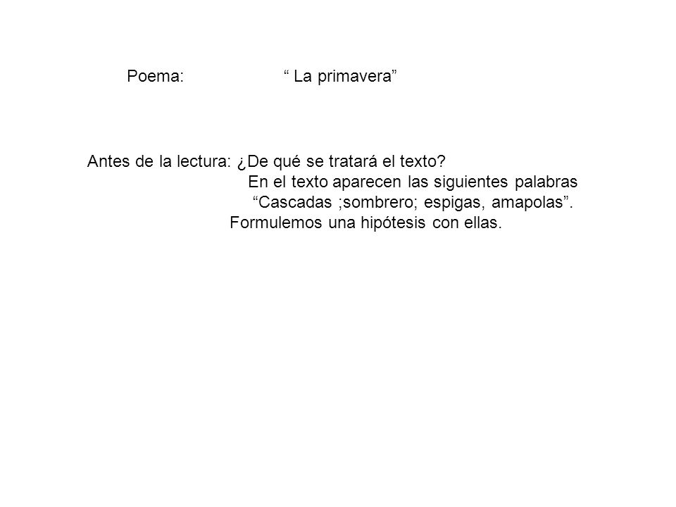 Antes de la lectura: ¿De qué se tratará el texto