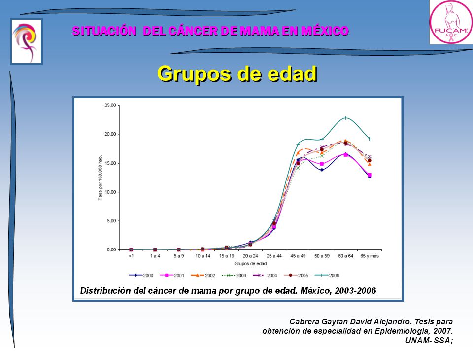 Grupos de edad SITUACIÓN DEL CÁNCER DE MAMA EN MÉXICO